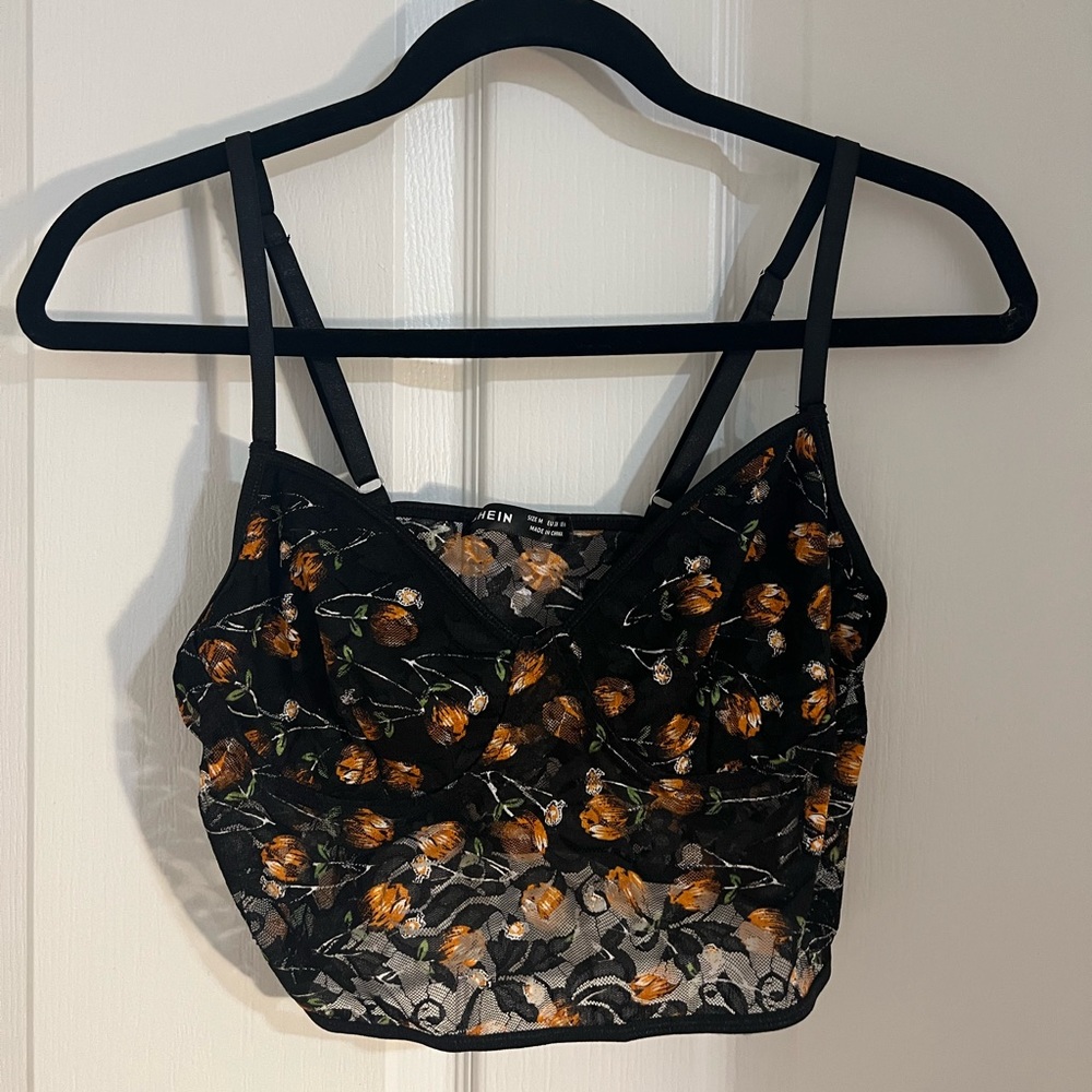 Floral Lace Crop Top